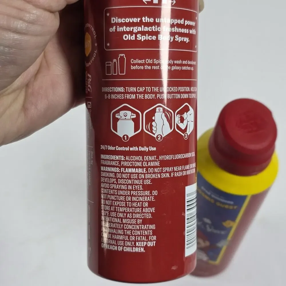 2PK Old Spice Super Mario Galaxy Cosmic Quest Deodorant Spray 5.1oz EACH New